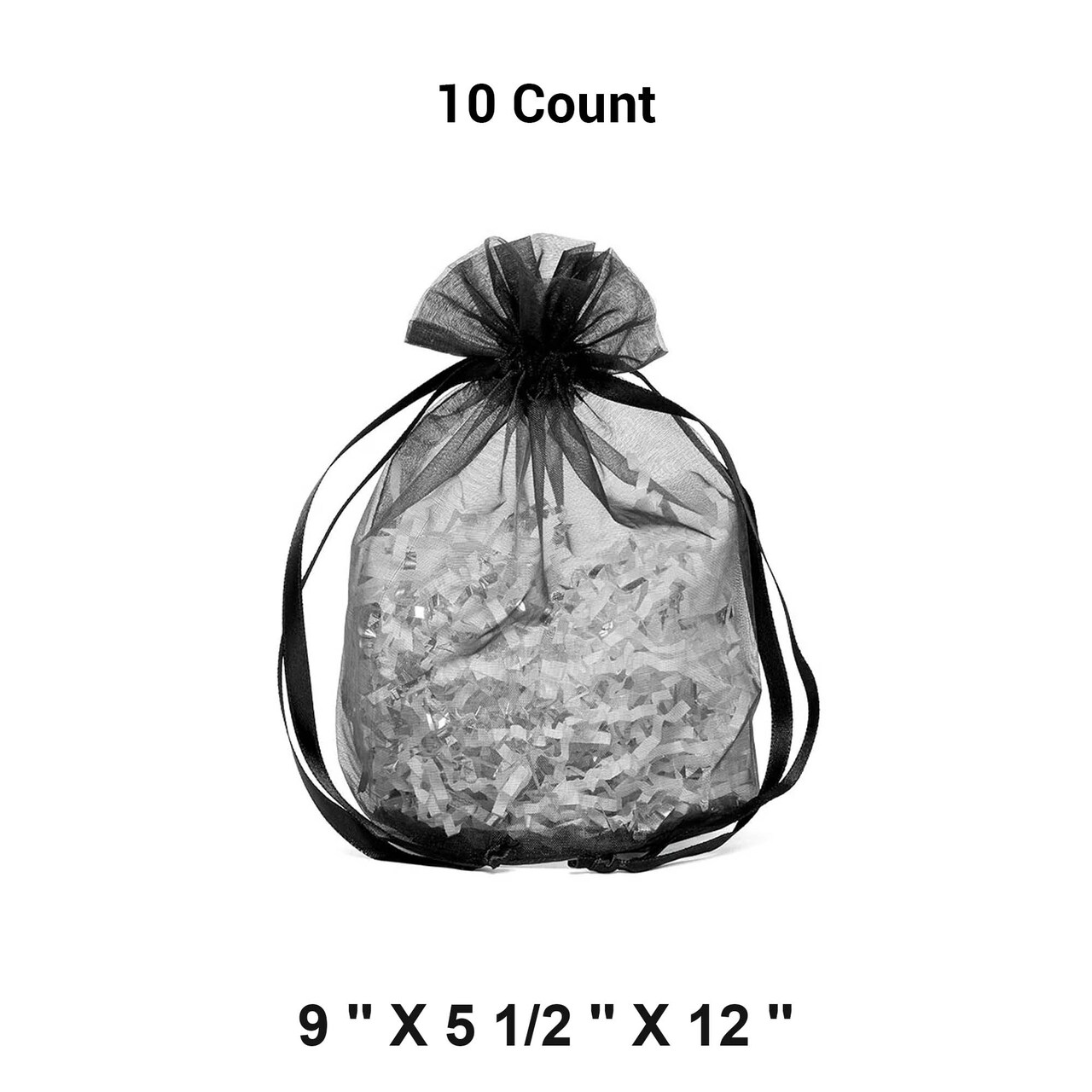 Wide Round Flat Bottom Organza Bags 9 '' X 5 1/2 '' X 12 '' for Gifts